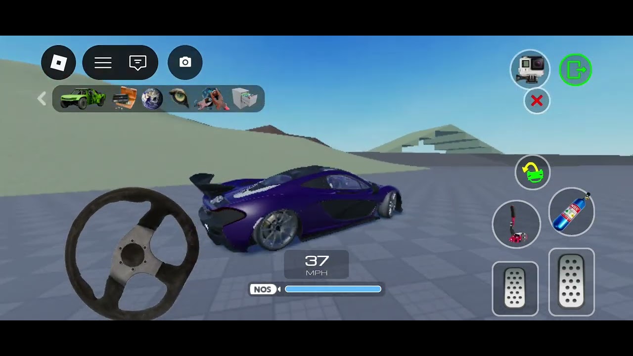 Doing a tricks using car in roblox