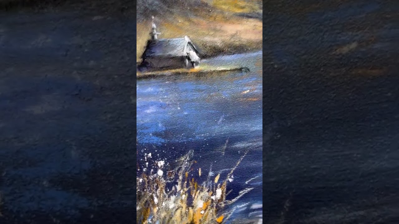 Painting Mountains and Lake with Soft Pastels