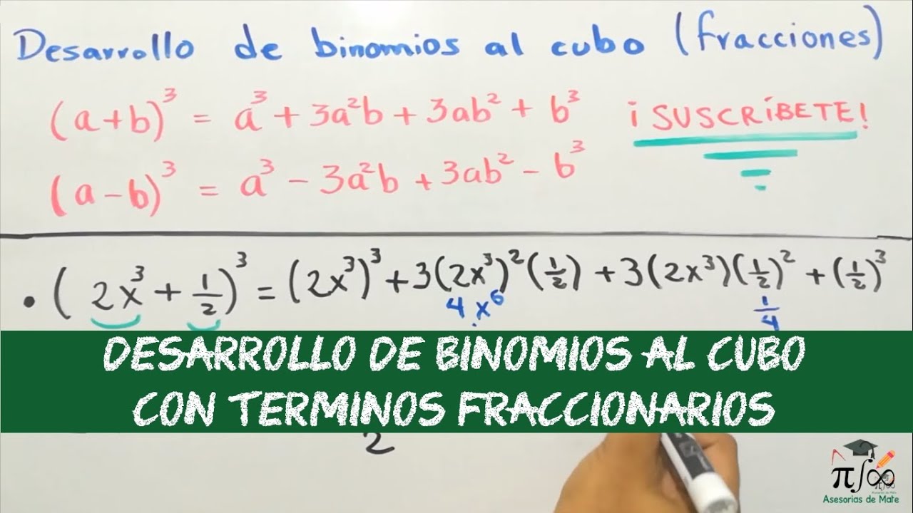 Binomios al cubo con fracciones