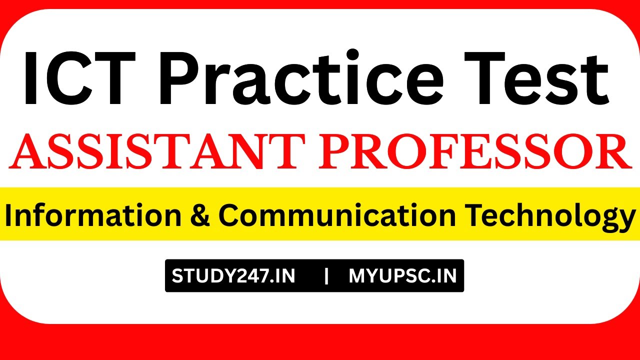 300+ ICT  MCQs | Assistant Professor 2025 GK Paper | Information and communication technology Test