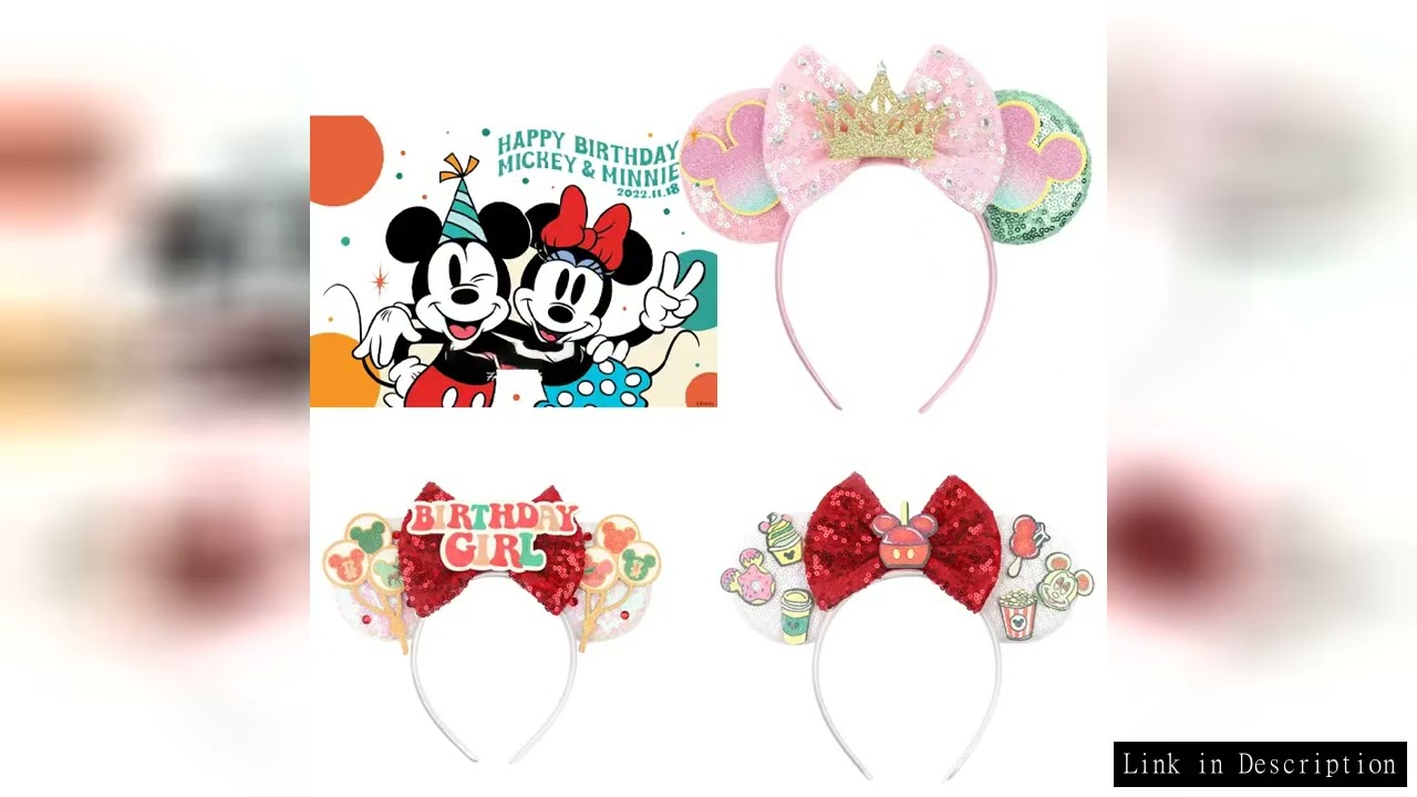 NEW Disney Snacks Mickey Mouse Headband Girls Princess Crown Minnie Ears Hairband Kids Park Trip Hai