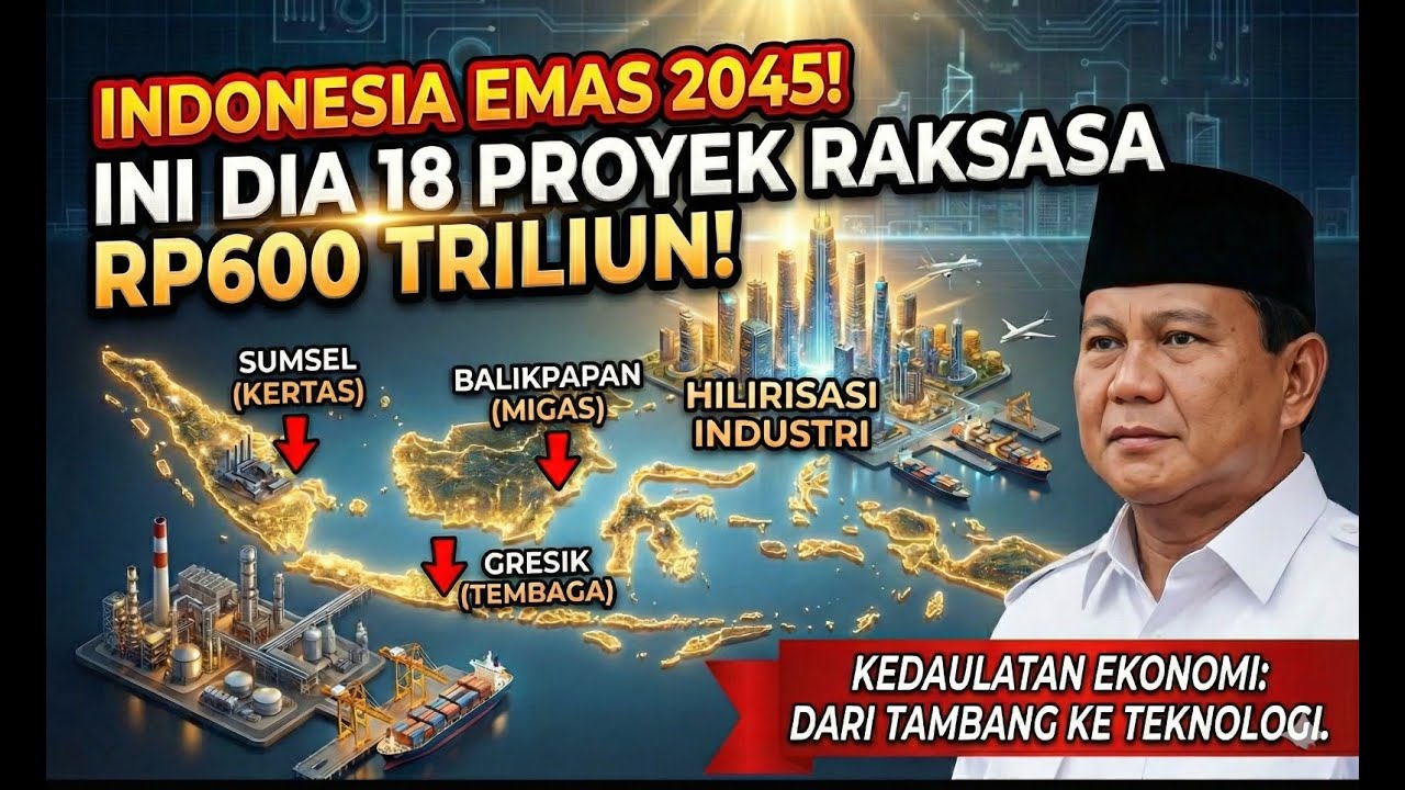 GILA! Rp 600 TRILIUN masuk RI! Bongkar 18 Proyek Raksasa Hilirisasi Yang Bikin Dunia Panik