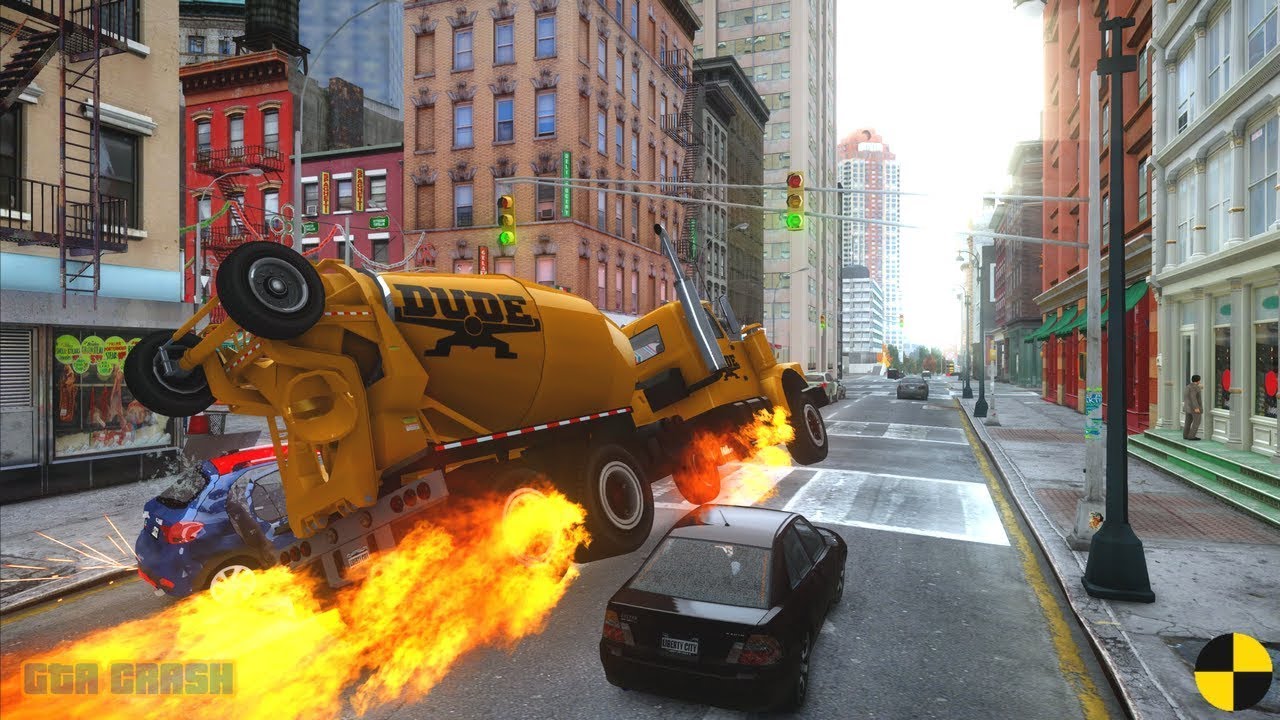 GTA 4 CRASH TESTING REAL CAR 636