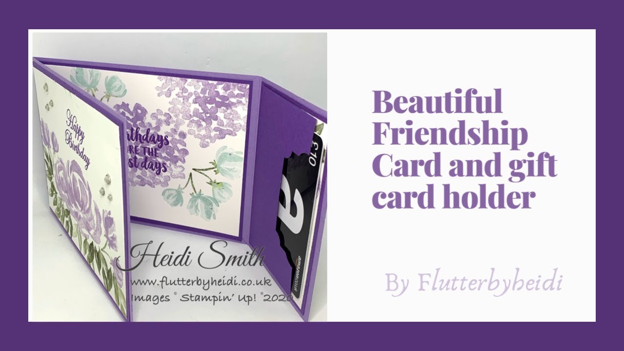 Gift Card Holder # how to make a Beautiful Friendship card Fun Fold CRAFT HOW TO