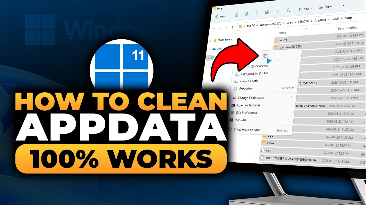 How To Clean AppData Folder Windows 11 (𝟮𝟬𝟮𝟲) | 100% WORKS | NO Yapping, To The Point! | FAST & EASY