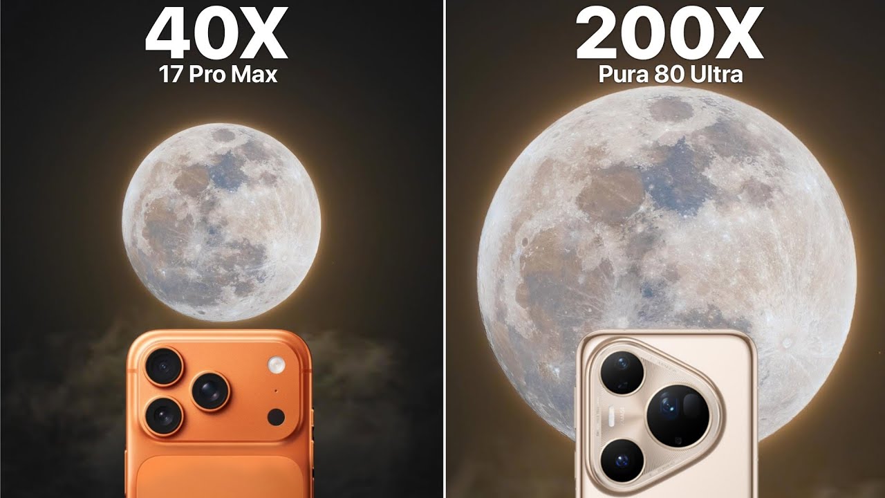 iPhone 17 Pro Max VS Huawei Pura 80 Ultra Live Zoom Test Comparison