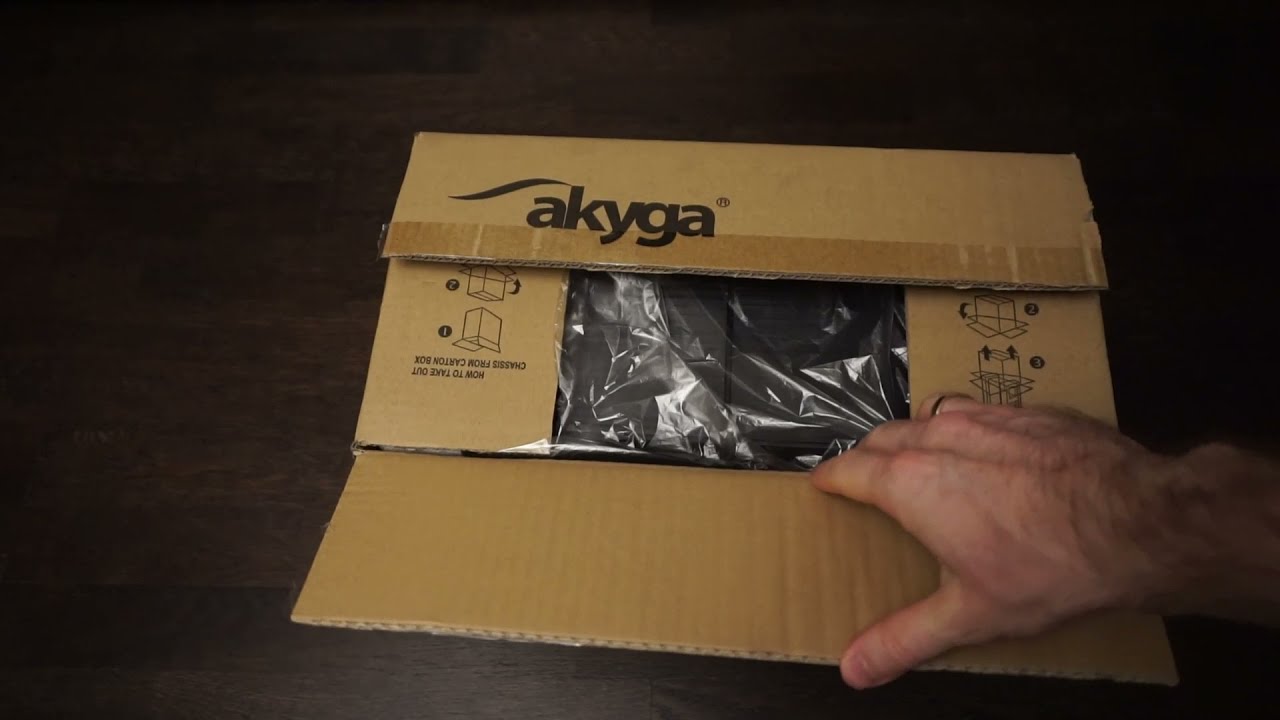 akyga Micro Tower ATX AK35BK Case Unboxing