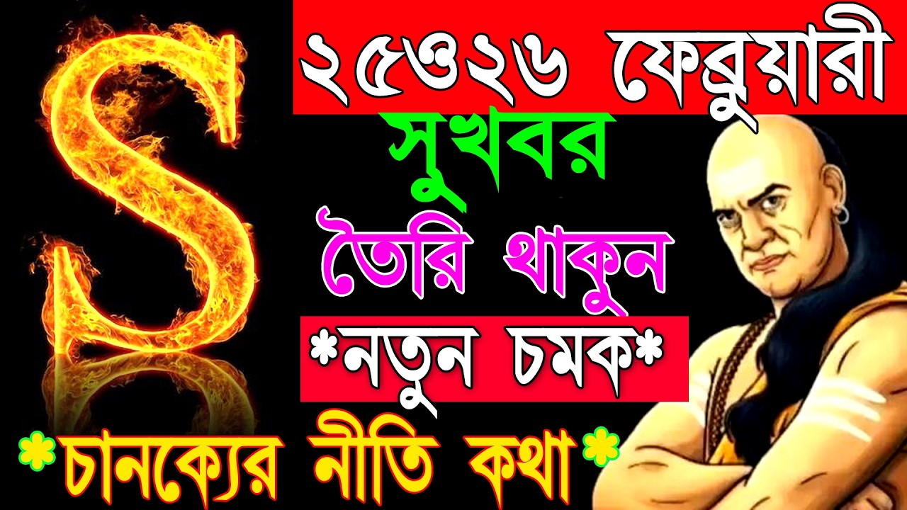 সুখবর! 25-26 February🔥Astrology In Bengali S নামের মানুষদের ভাগ্যফল সম্পর্কে জানুন বিস্তারিত। S Name