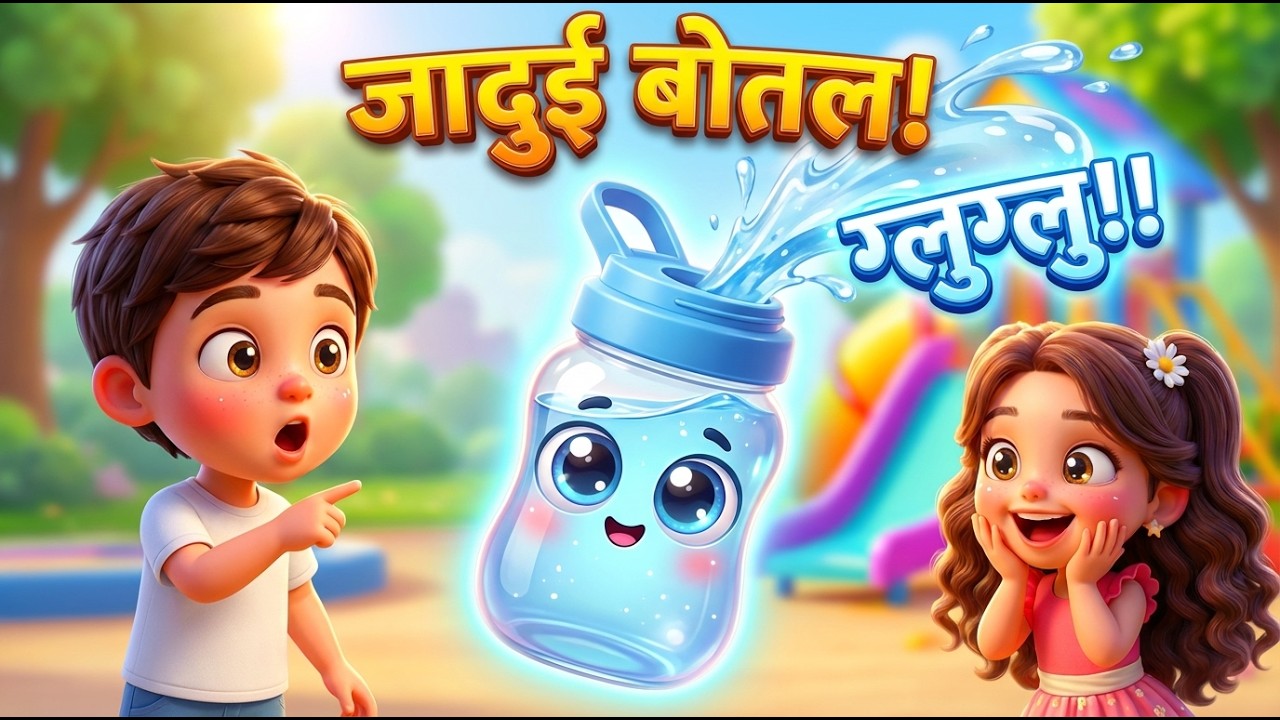 जादुई बोतल 🧴✨ ग्लुग्लु ग्लुग्लु गाना | Niva & Bobo Hindi Rhymes | Fun Kids Song
