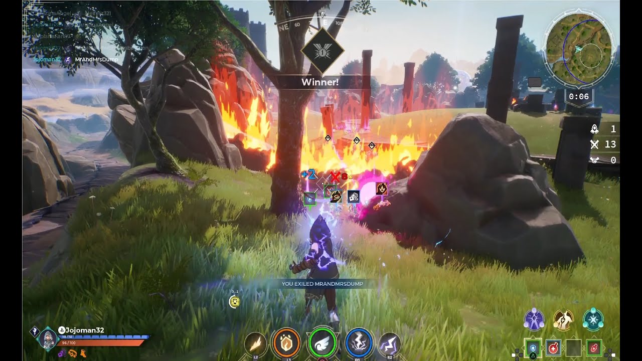 Spellbreak (PS4) Solo Win with a 13 Kill Bomb