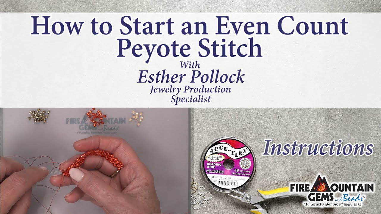 How to Start an Even Count Peyote Stitch