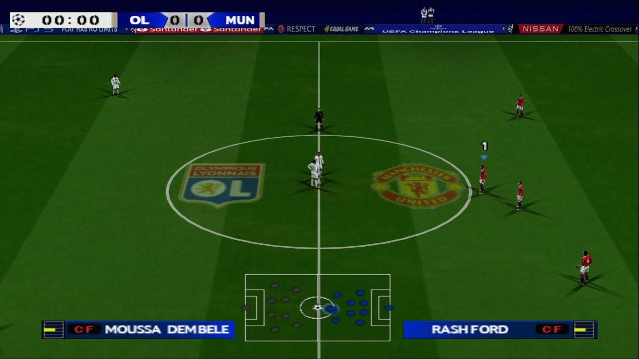 PES2023 eFootball (PCSX2/PS2) MASTER LEAGUE | OLYMPIQUE LYONNAIS vs MANCHESTER UNITED | 4K60FPS
