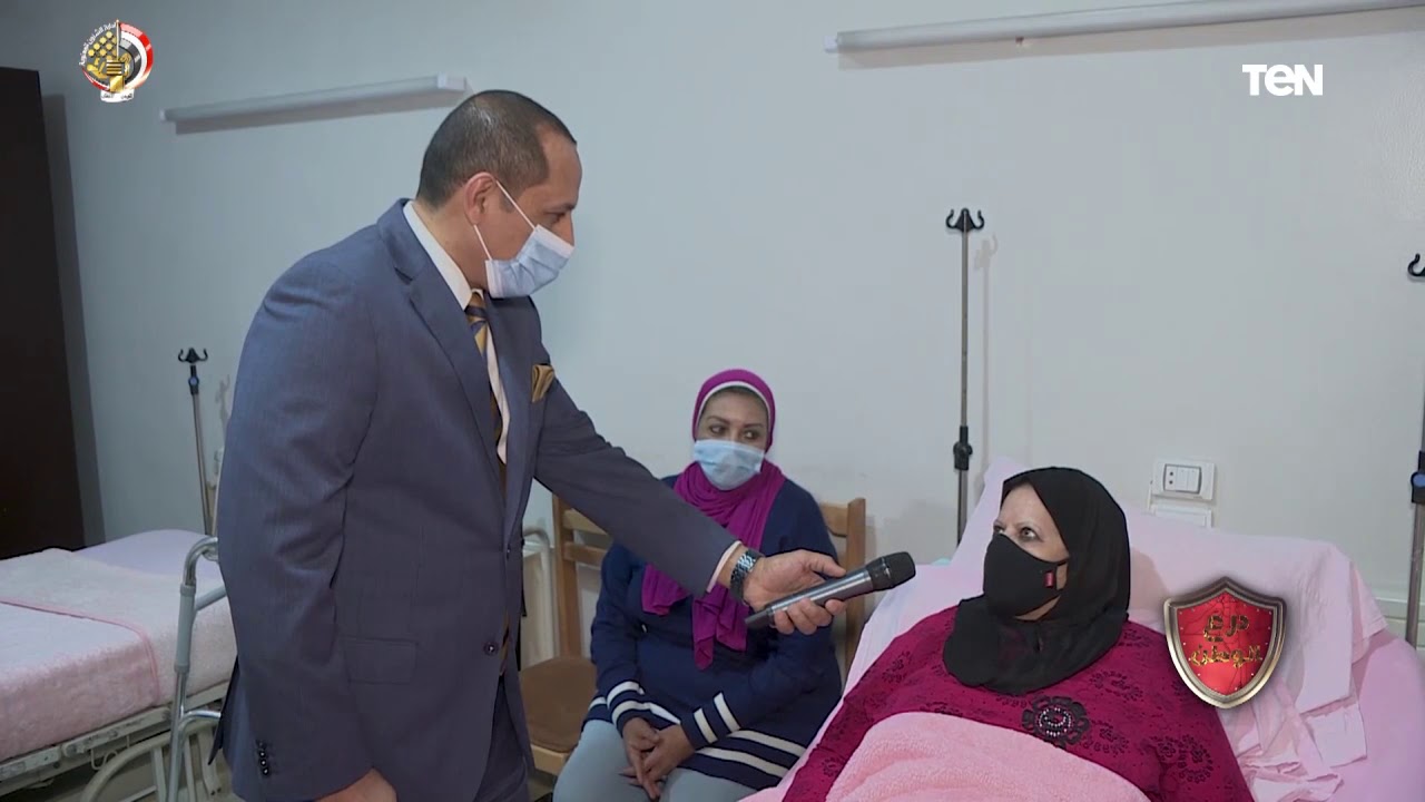 لقاء مع المرضى داخل الجناح المدني بمستشفى القوات المسلحة للعظام والتكميل بالحلمية