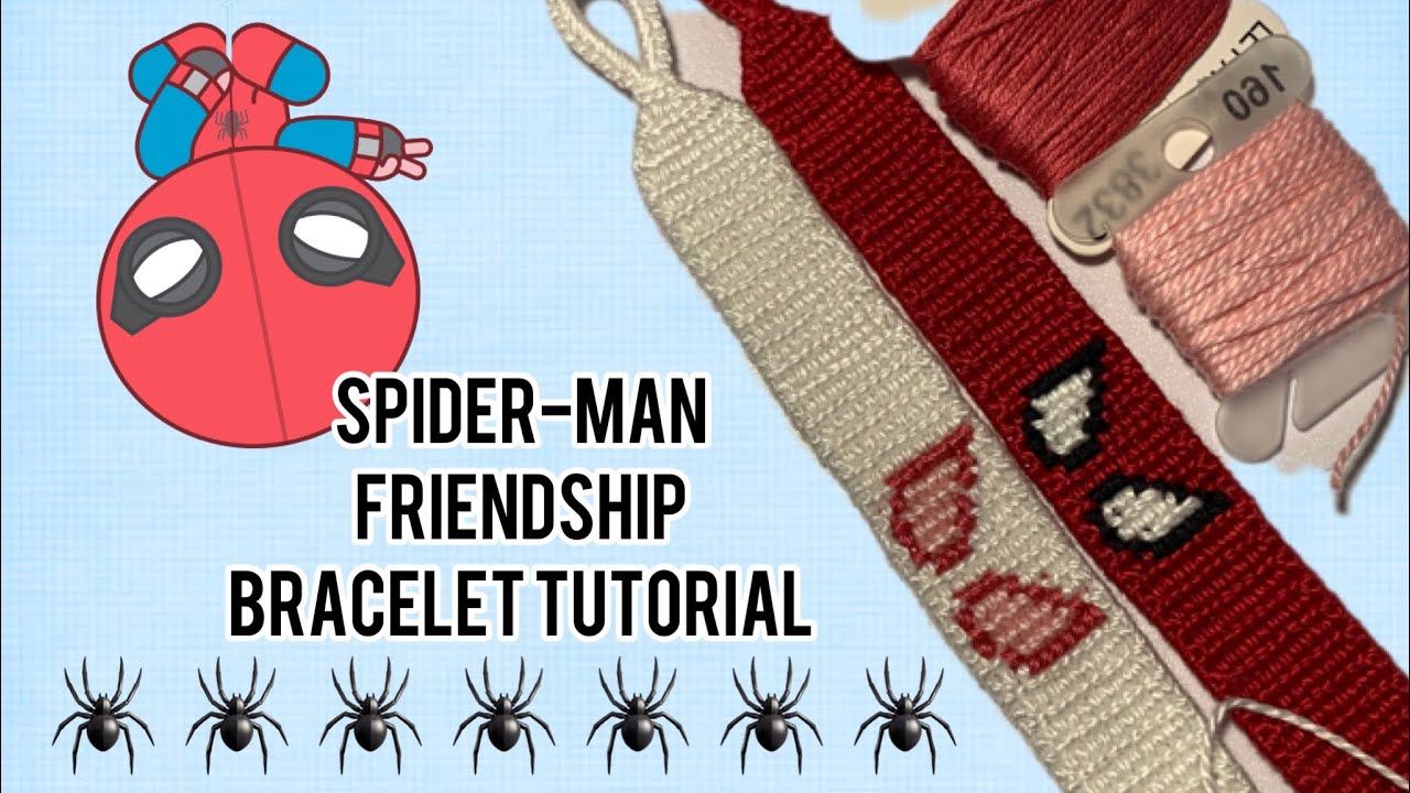 spiderman friendship bracelet tutorial | easy-intermediate