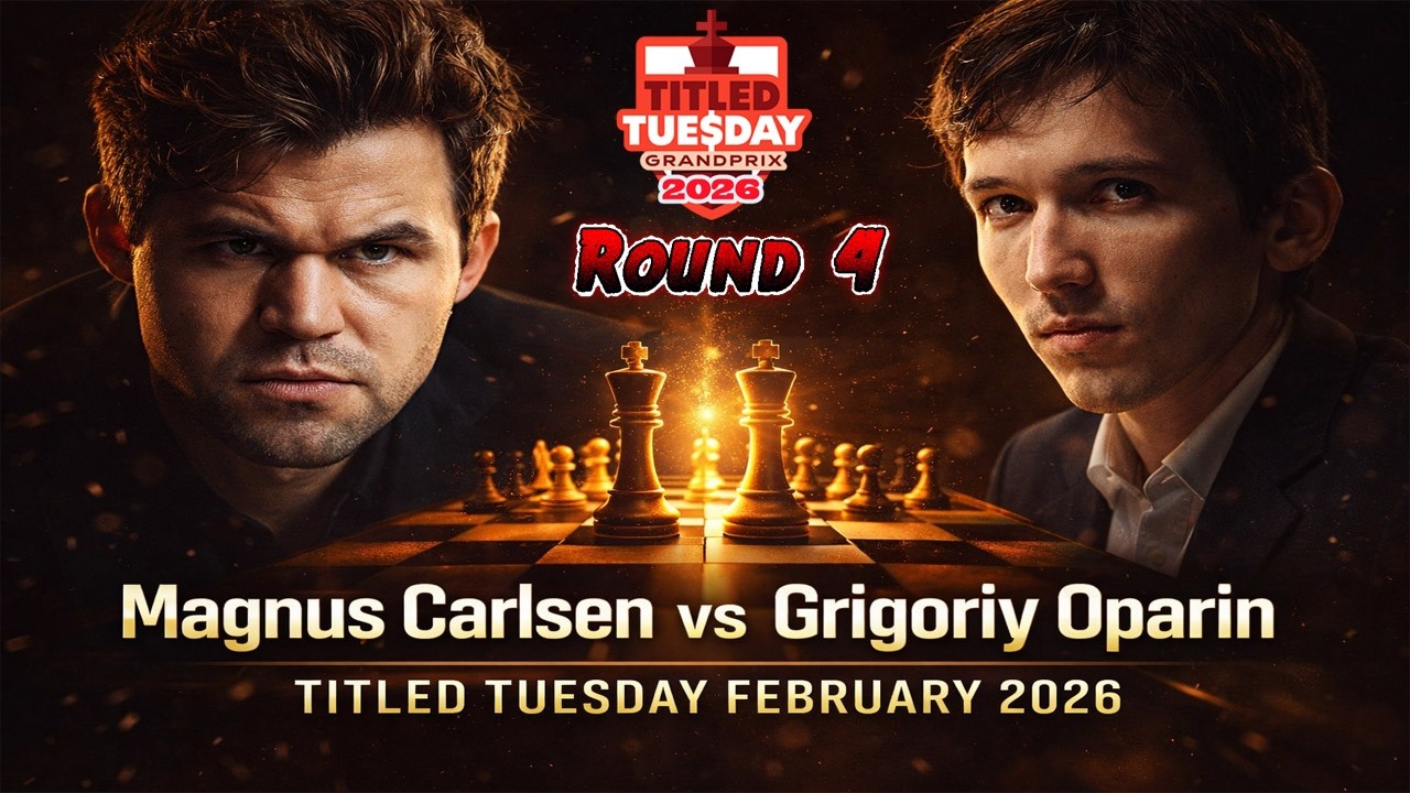 Magnus Carlsen vs Grigoriy Oparin🔹Titled Tuesday February 24, 2026 - Round 4