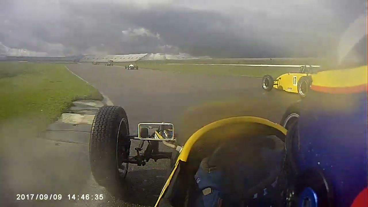 Formula Vee UK Rockingham  race 1 part 2 after red flag restart 2017