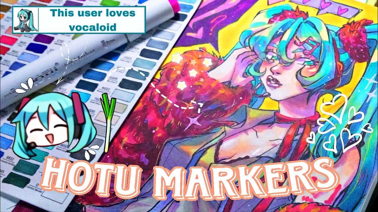 🪷Fashion Miku | 🌟Hotu Art Markers🌟 Review+Tips para usar Marcadores de Alcohol!!!
