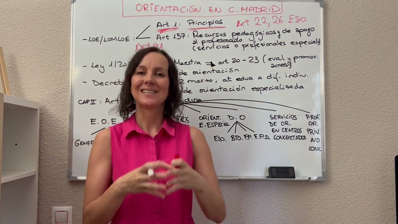 Clase muestra preparación Orientación Educativa para Madrid