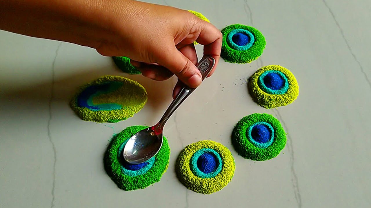 Diwali special rangoli/easy quick and small Diwali rangoli design