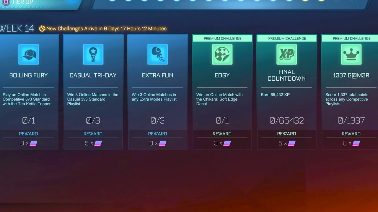 WEEK 14 CHALLENGES!! | Rocket Pass 5 | Rocket League