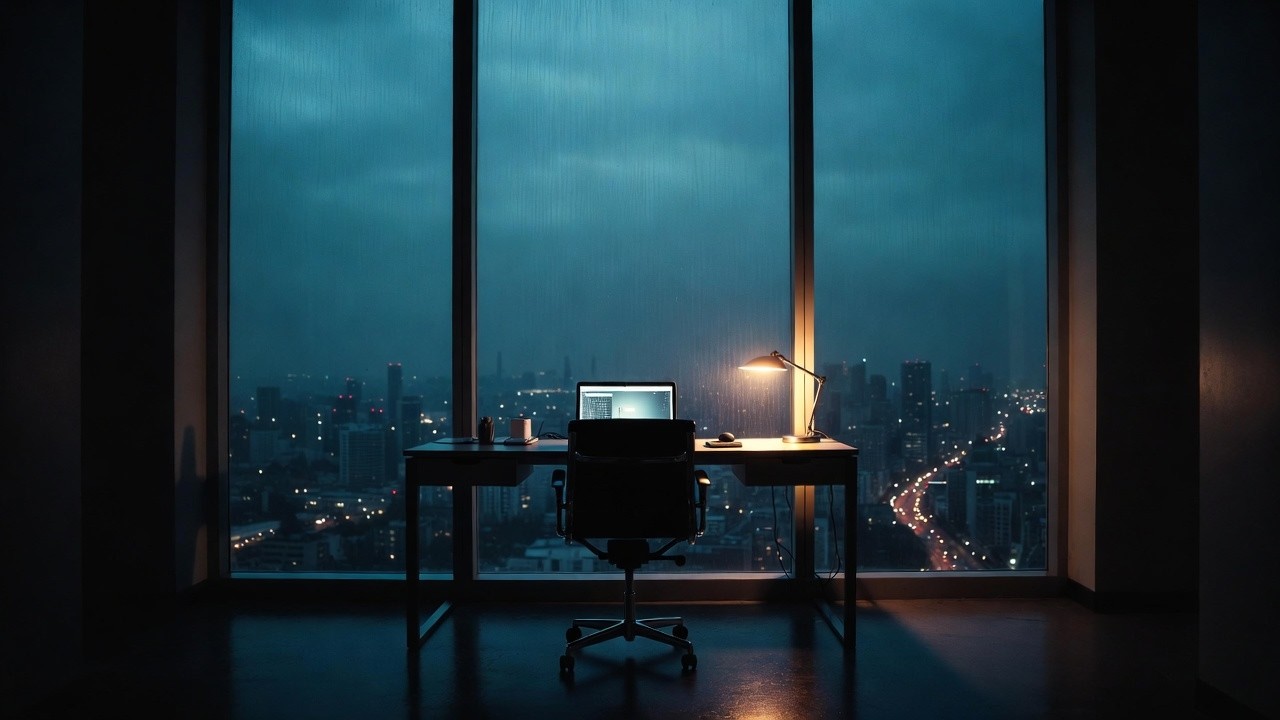 Minimalist Night Desk Setup for Maximum Focus  90 MIN Productivity Ambience