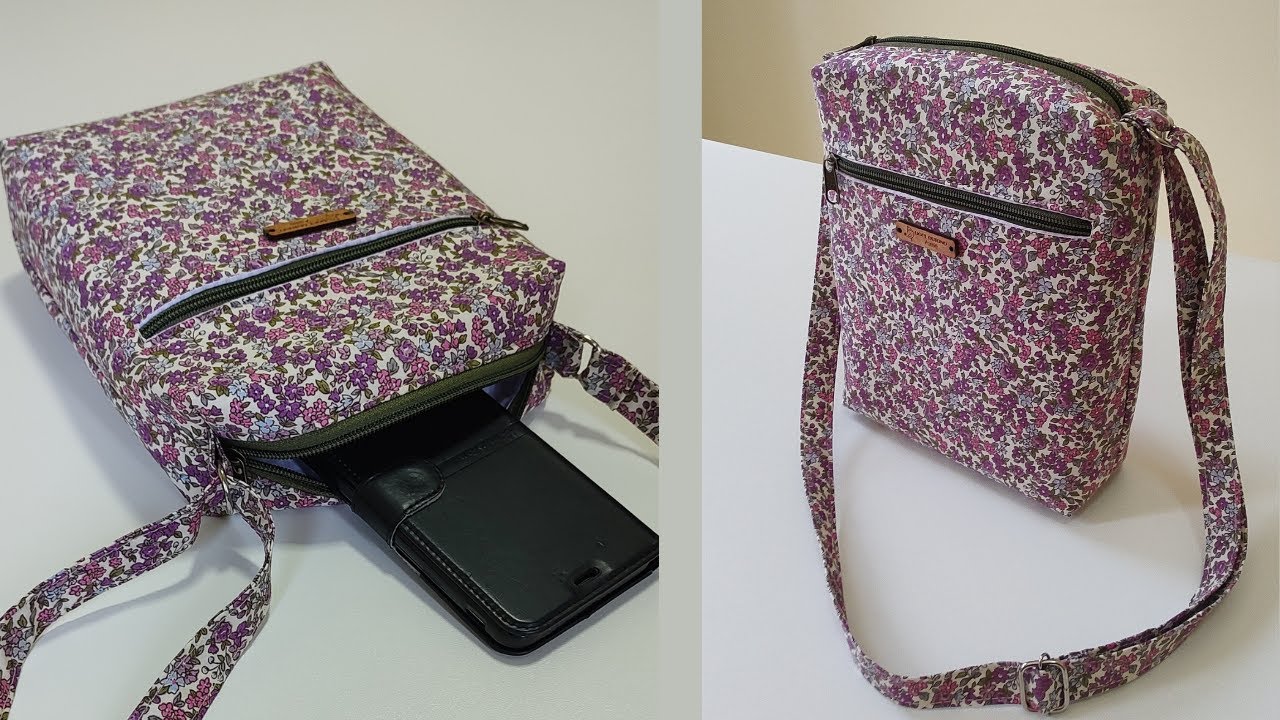 Tutorial de bolsa tiracolo fácil | Crossbody Bag | Bolsa transversal com zíper