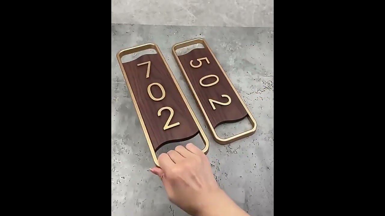 Modern Acrylic Door Number Sign | 3D House Plaque for Hotel & Home Entrance