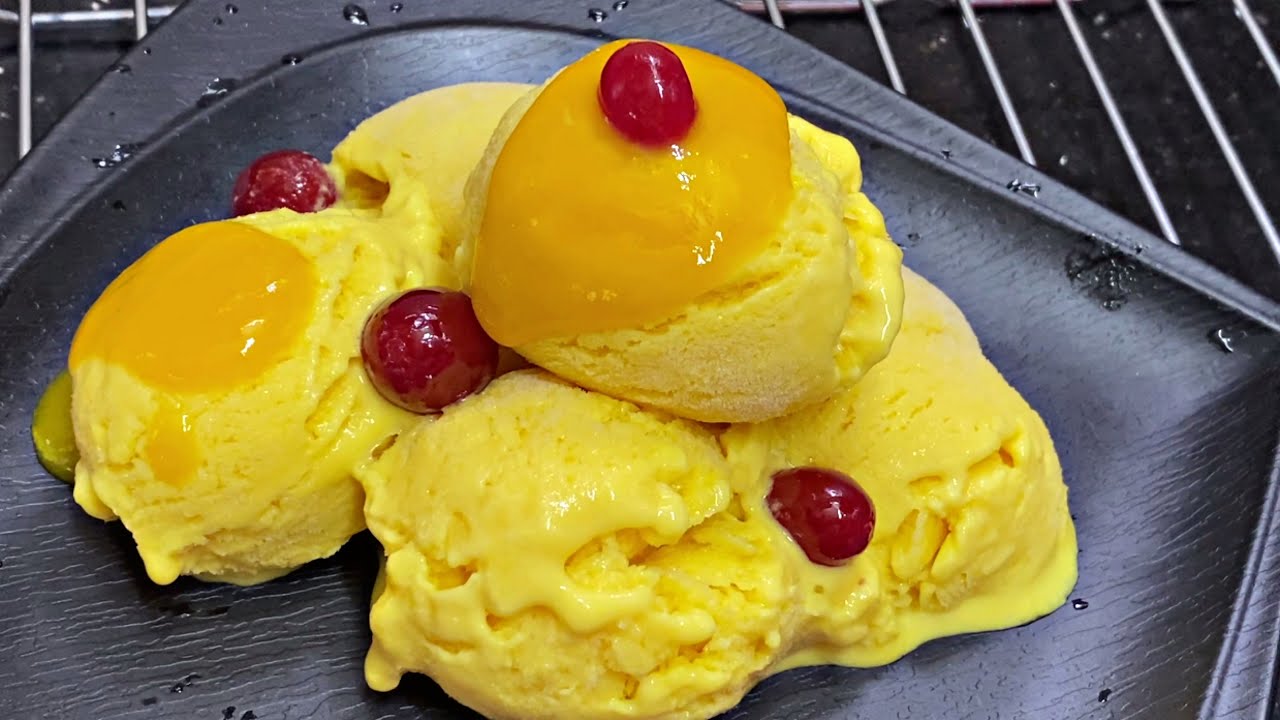 ಮ್ಯಾಂಗೋ ಐಸ್ ಕ್ರೀಮ್ 😋ಒಂದು ಮಾವಿನಹಣ್ಣಿನಿಂದ ಮನೆಯವರೆಲ್ಲರೂ ಆರಾಮವಾಗಿ ತಿನ್ನಿ |Mango Ice Cream At Home 2020