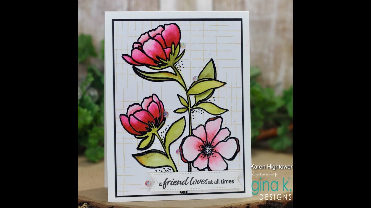Watercoloring With Real Brush Markers & Gina K. Designs Flowers