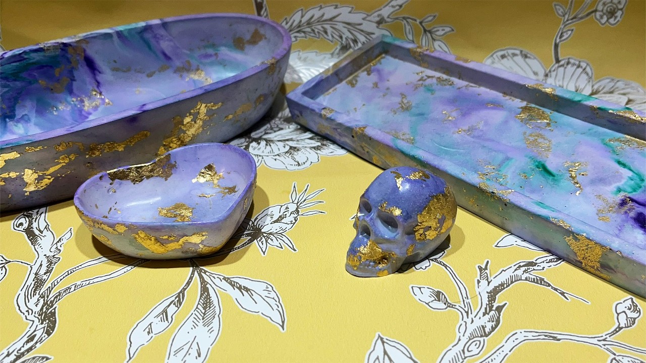 How To Make: Purple, Green & Gold Collection From Eco Resin Part 1