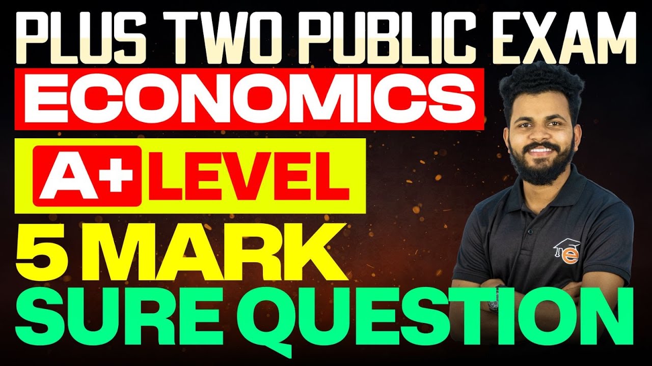 Plus Two Public Exam Economics | A+ Level 5 Mark Sure Questions - 3 | Eduport