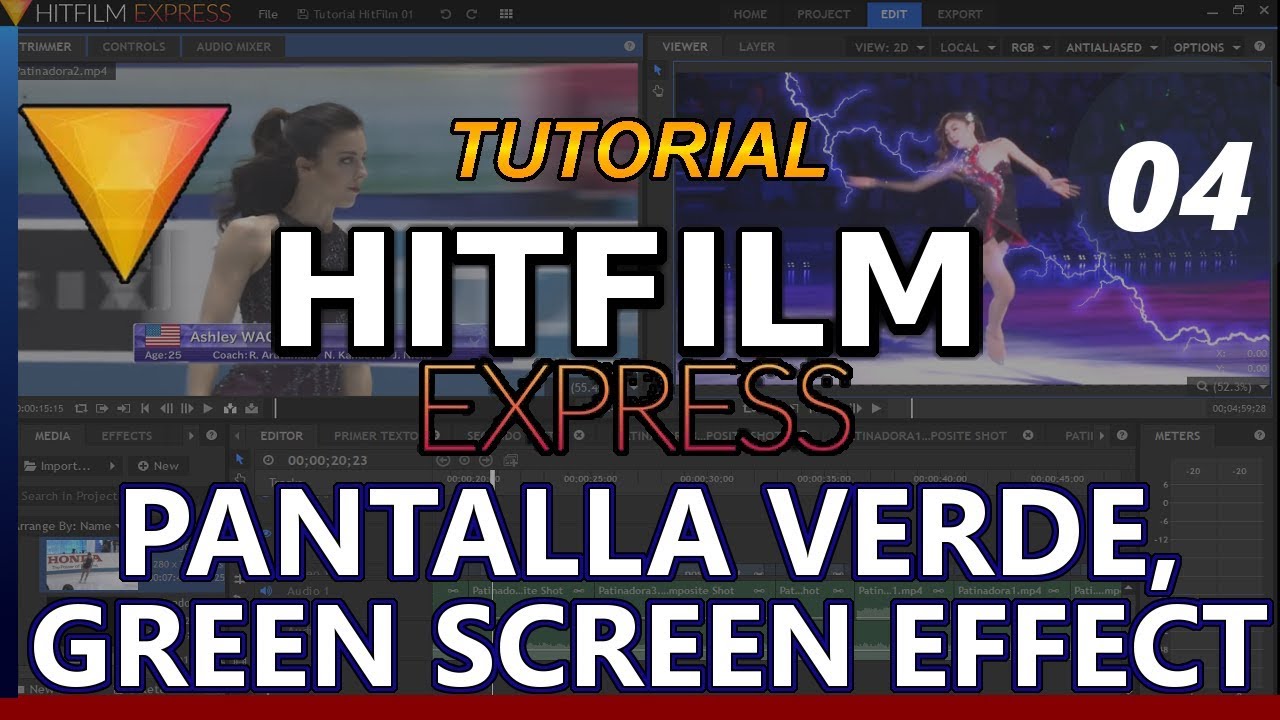 HITFILM EXPRESS Tutorial 04: EFECTO PANTALLA VERDE, Green Screen Effect gratis en español