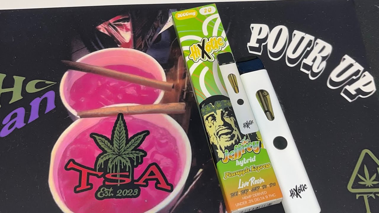 HiXotic The Jeffrey Live Resin THCA THCP HHCP D8 D10 Disposable (Pineapple Express) Review