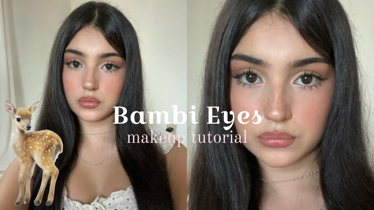 Bambi eyes makeup tutorial🦌explicado detalladamente 