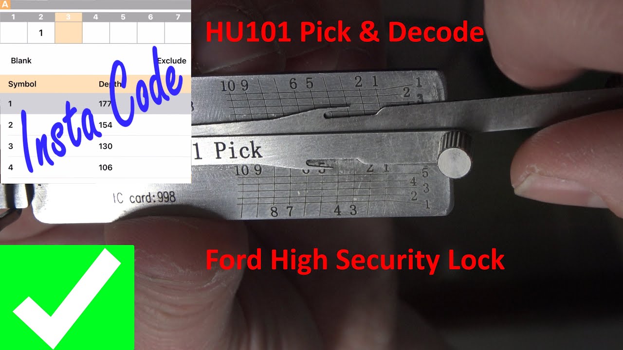 (496) HU101 Lishi Pick & Decoding 9 Cut Ford Fusion Lock