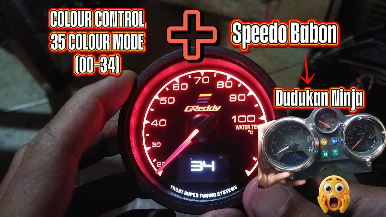 FULL TEST GREDDY WATER TEMP 7 COLOUR | Semua Mode & Fitur + Teaser Pasang Speedo Ninja