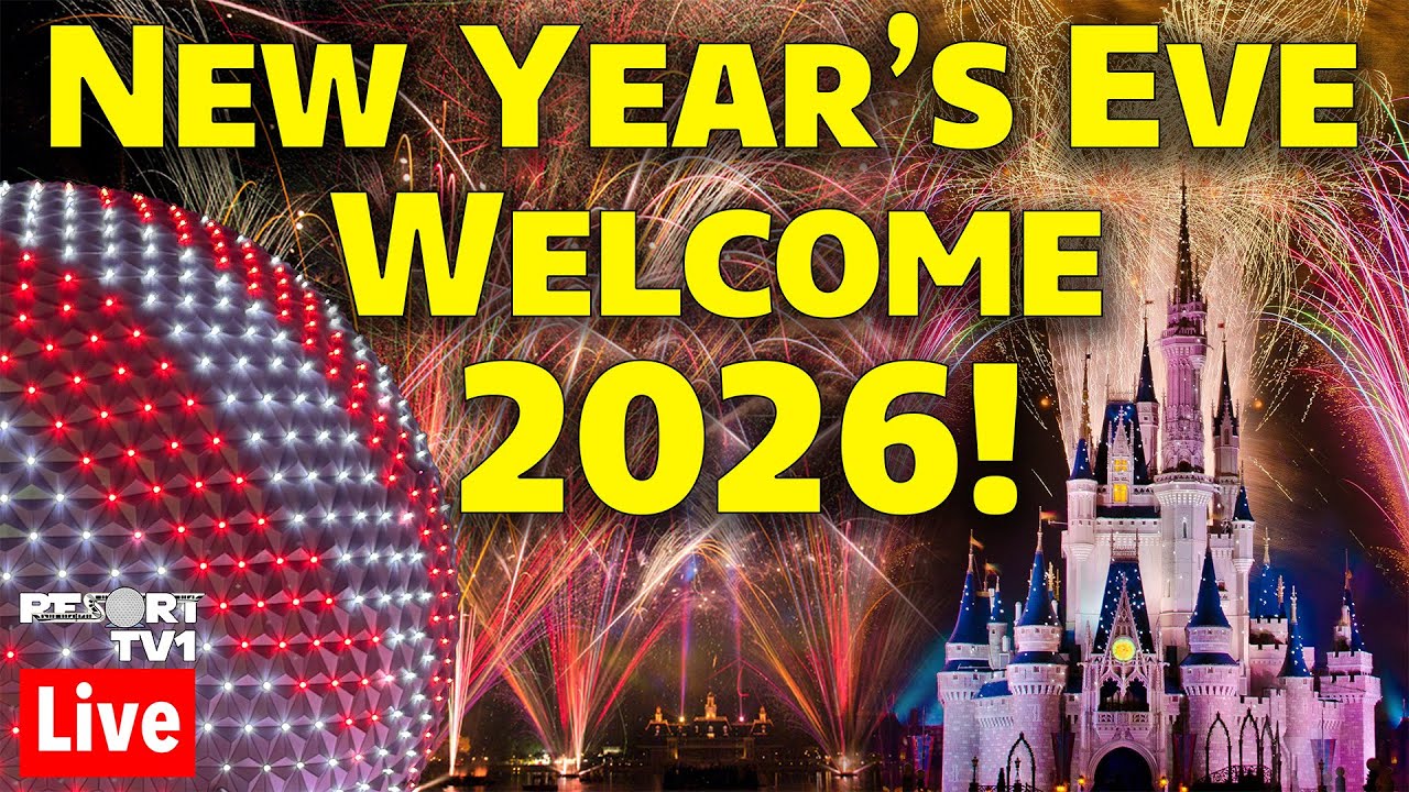 🔴Live: New Year's Eve Fireworks at Walt Disney World - Welcome 2026 - Huge Epcot Party - Live Stream