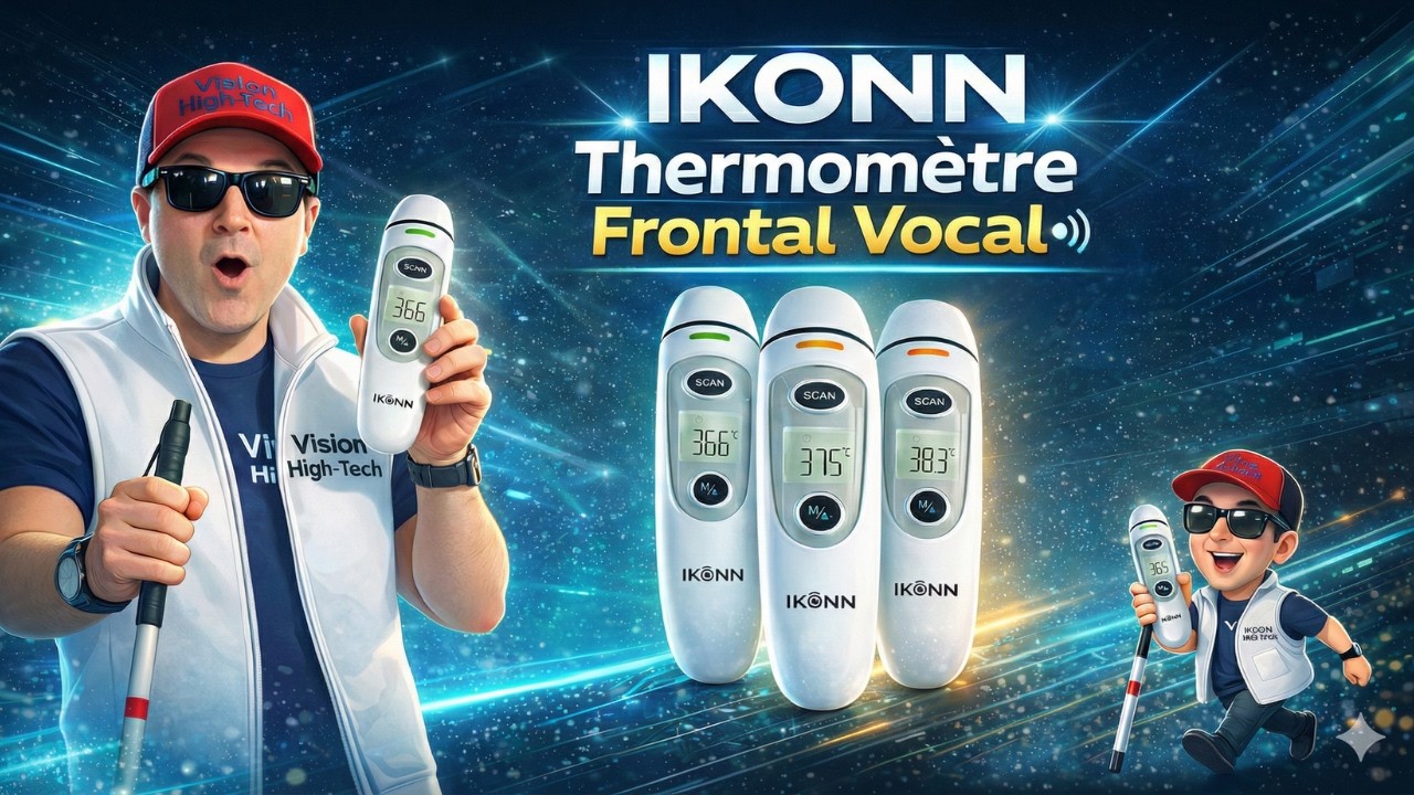 IKONN télécommande et thermomètre frontal et d'objets vocal