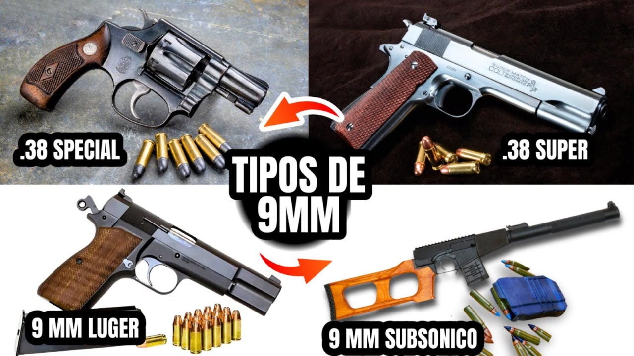 Todos los TIPOS  de Cartucho Calibre  .38/ 9 mm / .357 Del mas débil al mas poderoso