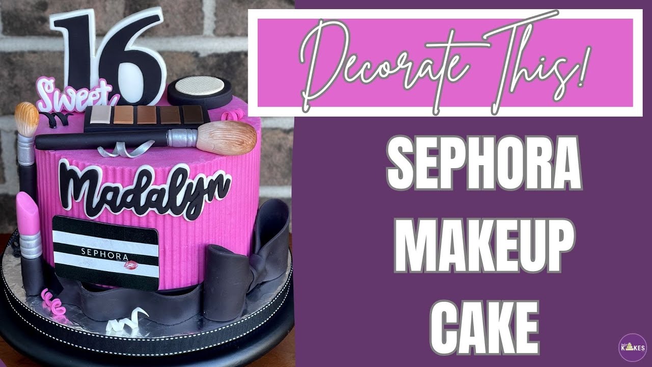 Decorate With Me! Sweet 16 Makeup Cake