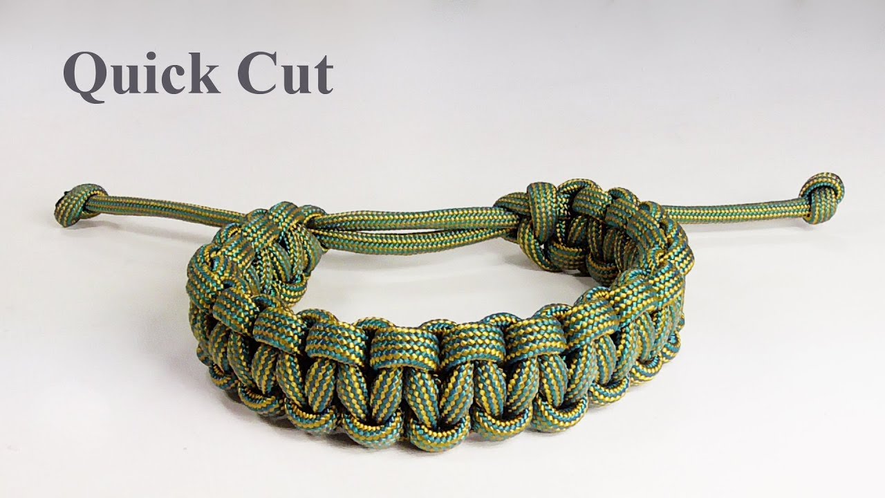 1 Strand Rastaclat Style Adjustable Cobra Bracelet Design Quick Cut