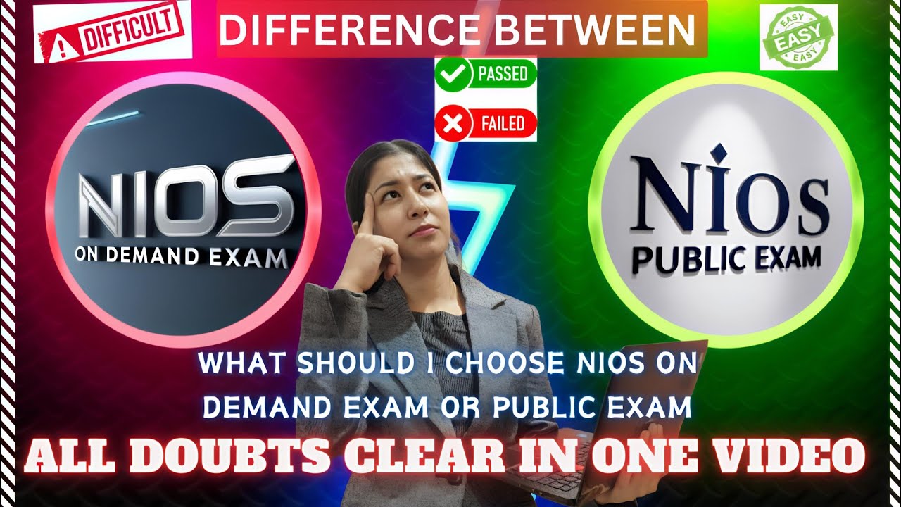NIOS On-Demand VS Public Exams Which is Right for You? Syllabus, Pattern, Results, TMA, Practical.