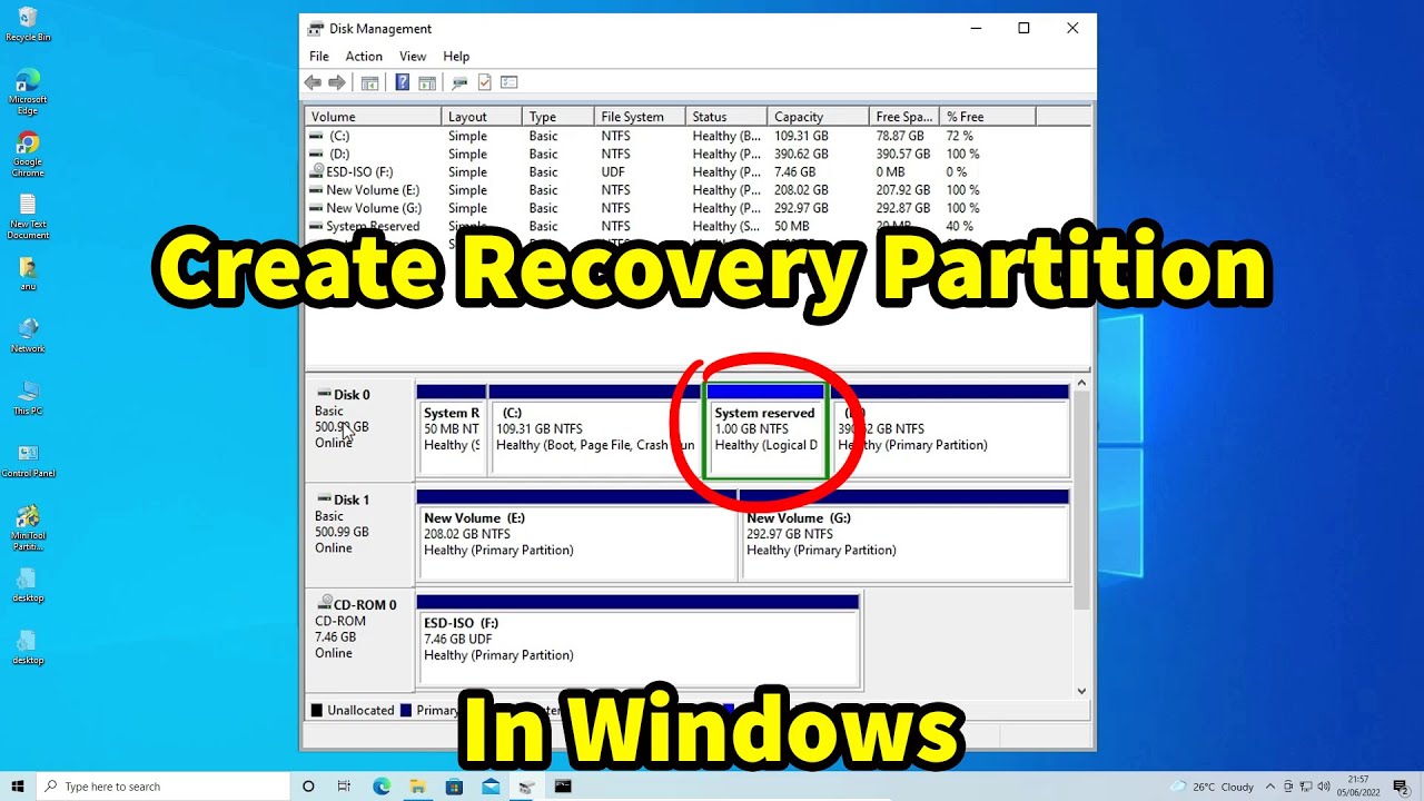 How to Create a Recovery Partition in Windows 10 or 11 pc or Laptop
