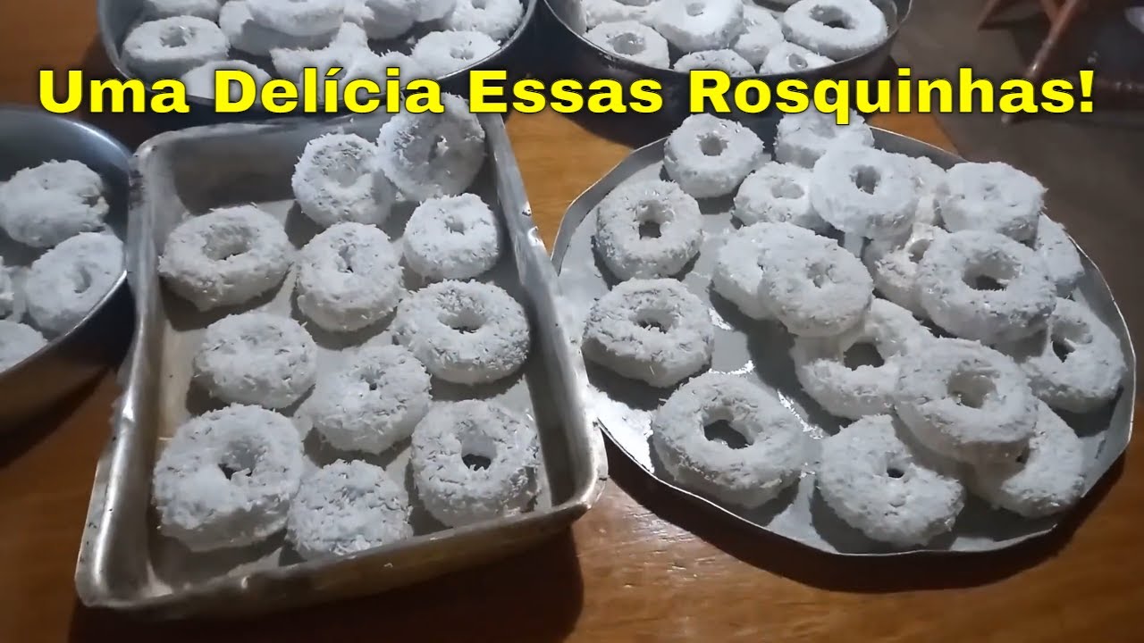 Rosquinhas Caseiras de Nata Glaceadas com Coco