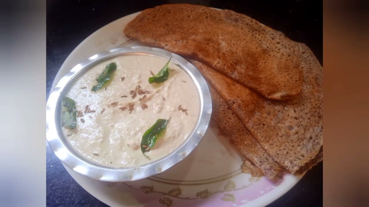 క్రంచీ రాగి దోశ & హోటల్ స్టైల్ పల్లి చట్నీ! 😋 Perfect Healthy Breakfast Recipe in #Telugu #Healthy