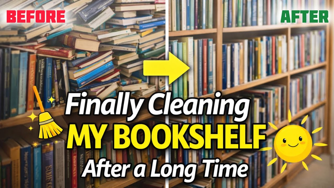 📚 Bookshelf Deep Cleaning After Long Time 😍 || Productive Day Vlog || Raha Vlogs #deepcleaning 