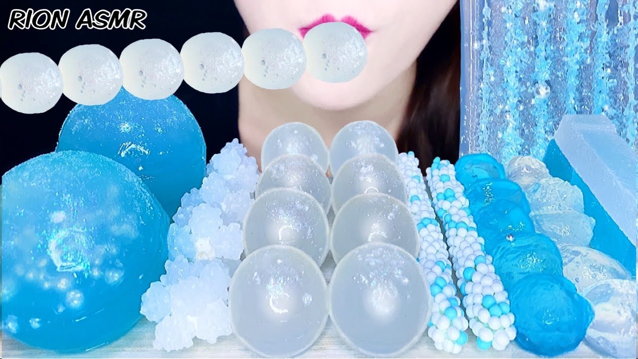 【ASMR 】雪の世界*WINTERLAND*咀嚼音 食べる音 EATINGSOUNDS NOTALKING KOHAKUTO JELLYBALL KONPEITO ROPECANDY