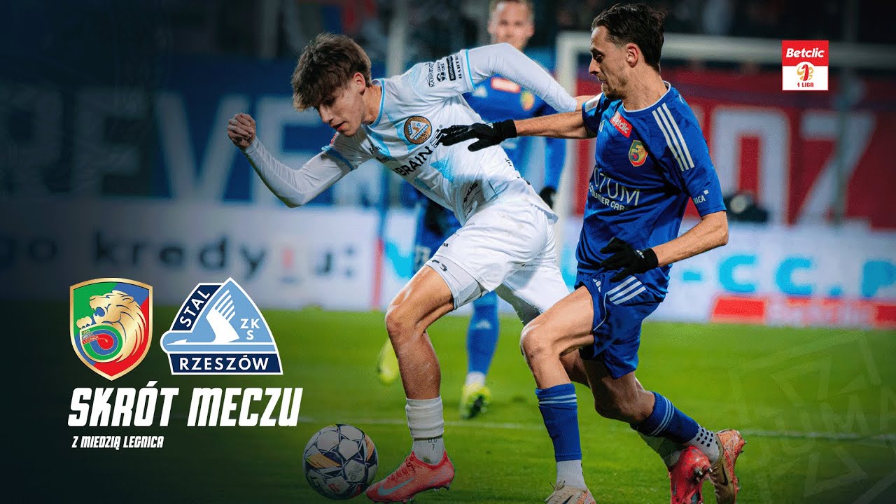 SKRÓT | Miedź Legnica - Stal Rzeszów (20. kolejka Betclic 1 Ligi, 15.02.2025)