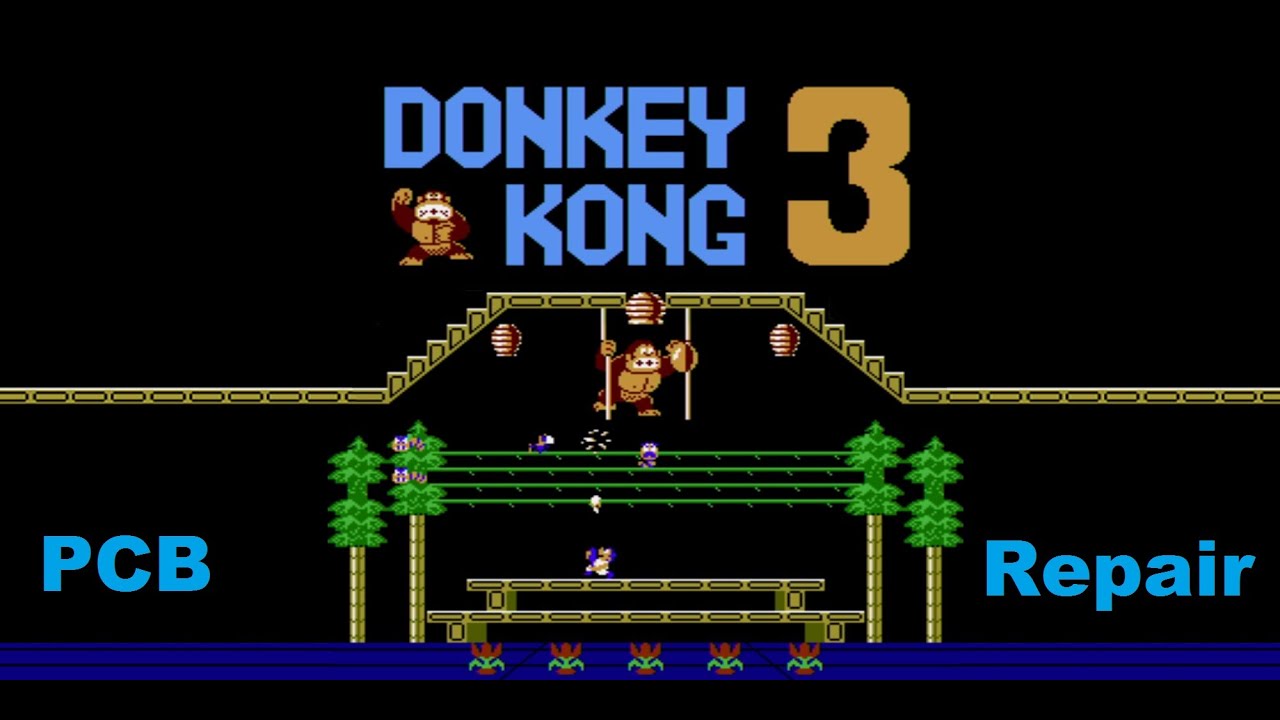 1983 Nintendo Donkey Kong 3 Arcade PCB Repair!