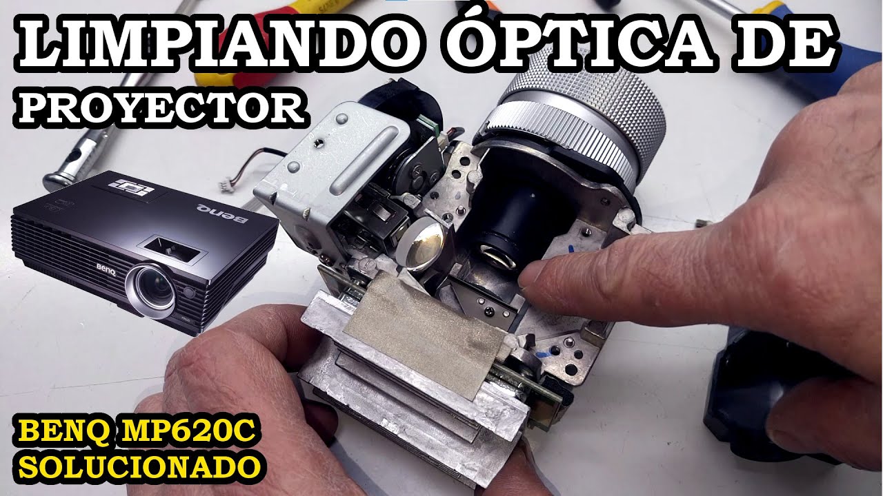 Limpiar Óptica de Proyector Benq MP620C. Imagen Tenue y con Manchas. Solucionado. 326